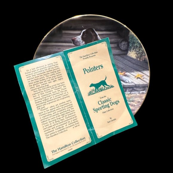 Vintage Porcelain Collector Plate 'Pointers' by Robert Christie - Picture 4 of 5